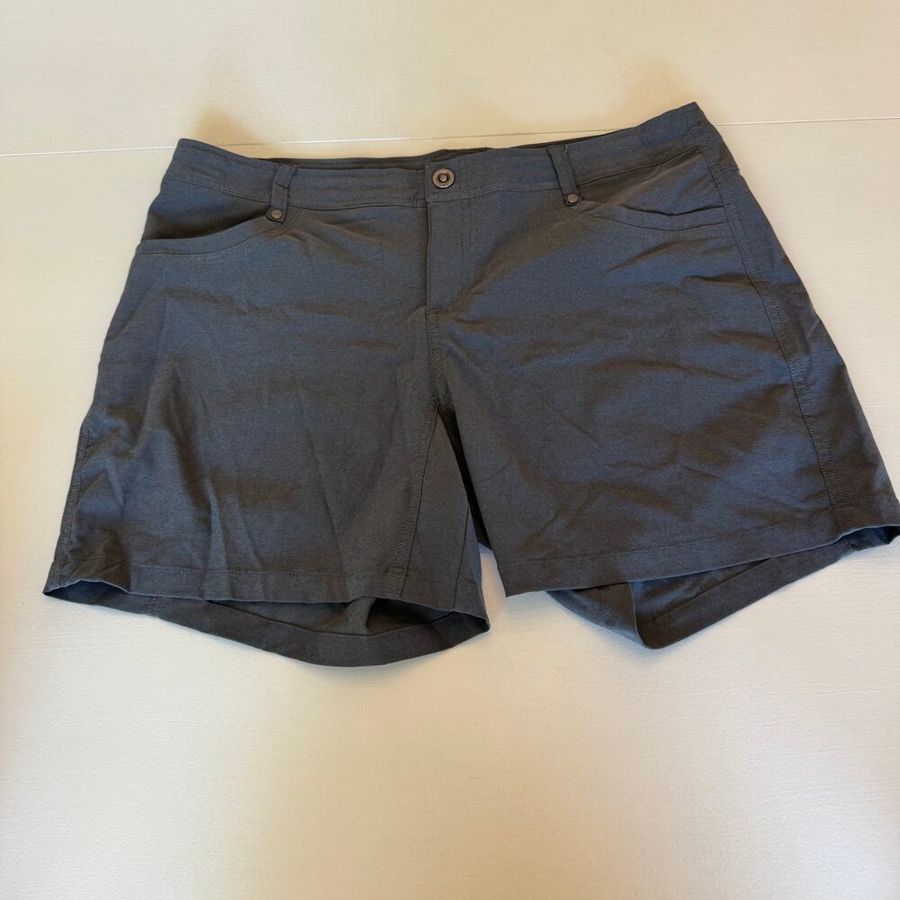 Kuhl Trekr Hiking Shorts Snap Front Shorts Gray Women's Size 14 Outdoor 5"